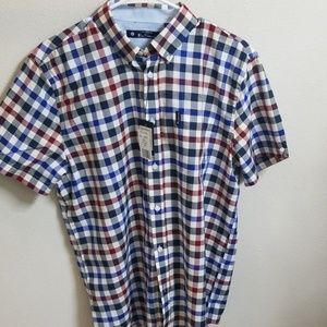 NWT Ben Sherman short sleeve plaid button down